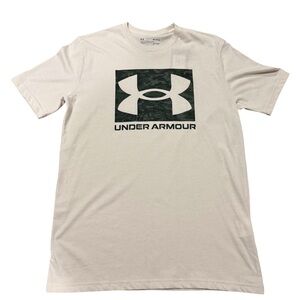 Under Armour ABC Camo Boxed Logo Short-Sleeve T-Shirt Light Tan Size Medium NEW